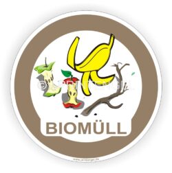 Biomüll Aufkleber Sticker Kennzeichnung Behälter Tonne- Container