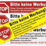 Bitte keine Werbung Aufkleber