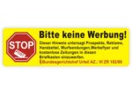 Bitte keine Werbung Aufkleber