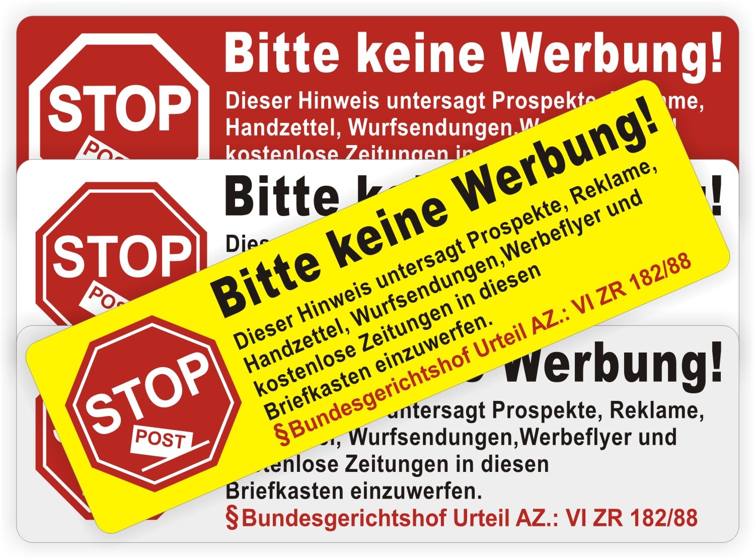 Briefkastenaufkleber -Bitte keine Werbung einwerfen- PrintEngel