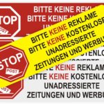 Bitte keine Reklame Aufkleber
