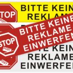 Bitte keine Reklame Aufkleber