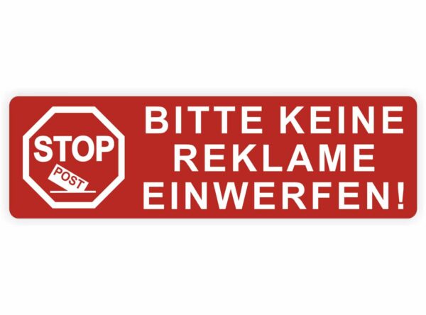 Bitte keine Reklame Aufkleber