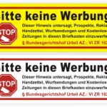 Bitte keine Werbung Aufkleber