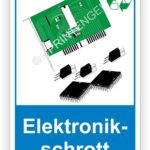 Elektronikschrott Schild-Aufkleber