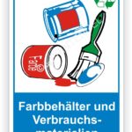 Farbebehälter Schilder - Aufkleber
