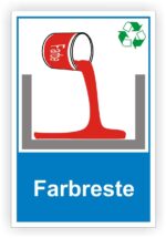 Farbreste Schild-Aufkleber