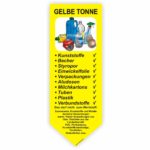 Müll Aufkleber gelbe Tonne