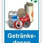 Getränkedosen Container Schilder - Aufkleber