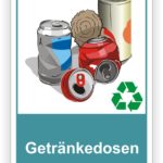 Getränkedosen Behälter Tonne- Container Schilder - Aufkleber