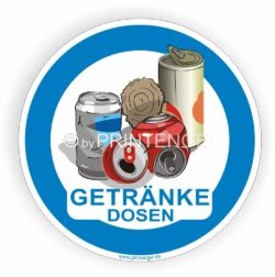 Getränke Dosen Aufkleber Kennzeichnung Behälter Tonne- Container Sticker