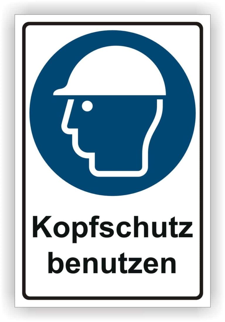 ISO Sicherheitskennzeichnung - Kopfschutz benutzen main image 0