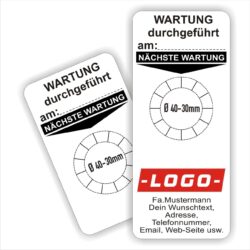 Wartung durchgeführt Grundetiketten Wartungsplaketten