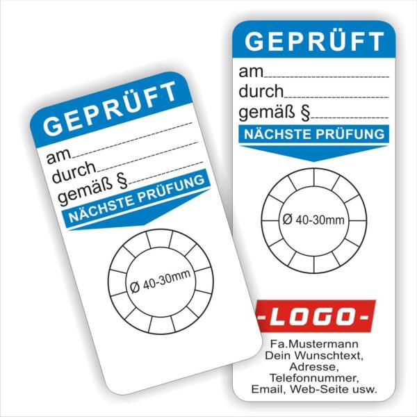 Geprüft am-durch-gemäß § Grundetiketten