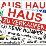 Immobilien Maklerschild zu verkaufen Haus zu vermieten