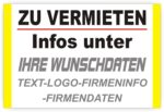 Zu vermieten Info Schild