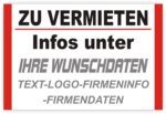 Zu vermieten Info Schild