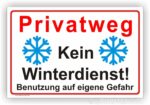 Privatweg kein Winterdienst