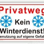 Privatweg kein Winterdienst