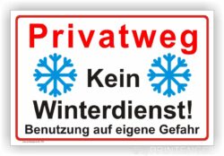 Privatweg kein Winterdienst