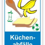 Küchenabfälle Schild-Aufkleber