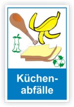 Küchenabfälle Schild-Aufkleber