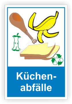 Küchenabfälle Schild-Aufkleber