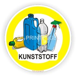 Papier / Kartonagen Recycling Hinweisschild oder Aufkleber