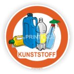 Kunsstoff Aufkleber Kennzeichnung Behälter Tonne- Container Sticker