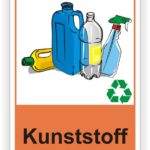 Kunststoff Tonne- Container Schilder - Aufkleber