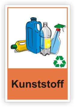 Kunststoff Tonne- Container Schilder - Aufkleber