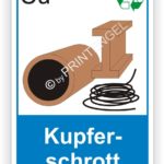 Kupferschrott Schilder - Aufkleber