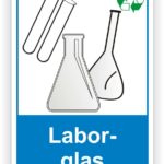 Laborglas Schild-Aufkleber