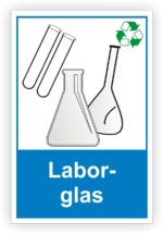 Laborglas Schild-Aufkleber