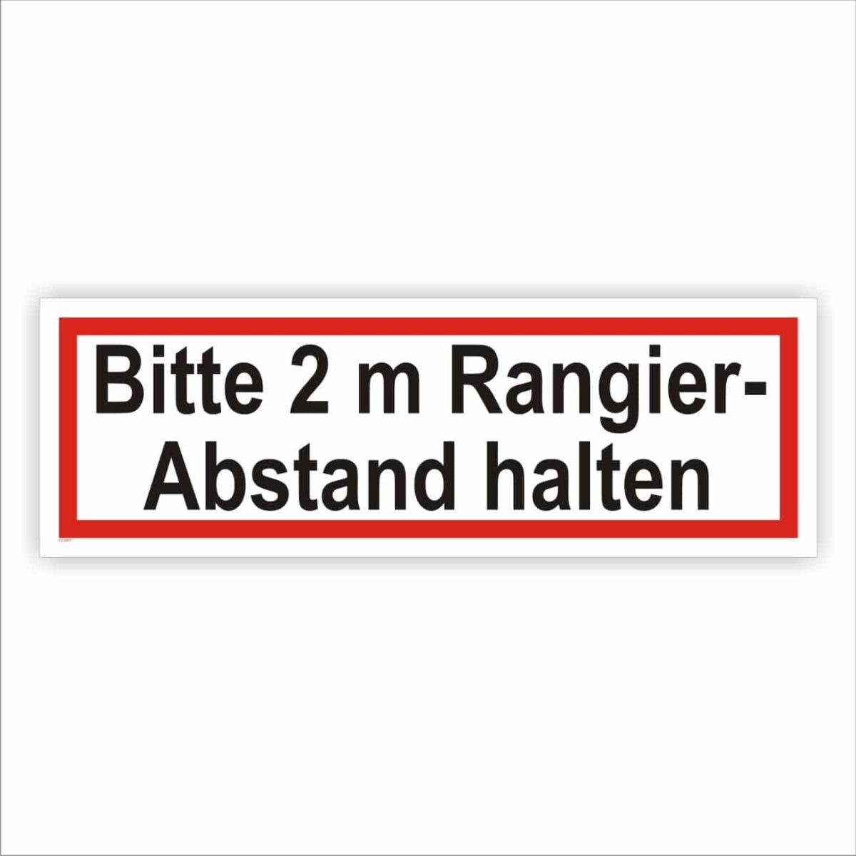 Autoaufkleber Bitte 2 m Rangierabstand halten