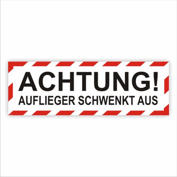 Achtung! Aufliger schwenkt aus Kennzeichnung