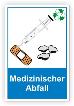 Medizinischer Abfall Schild-Aufkleber