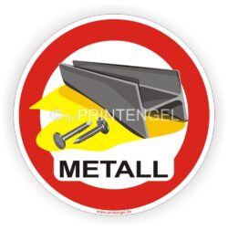 Metall Aufkleber Kennzeichnung Behälter Tonne- Container Sticker