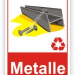 Metalle Behälter Tonne- Container Schilder - Aufkleber