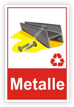 Metalle Behälter Tonne- Container Schilder - Aufkleber