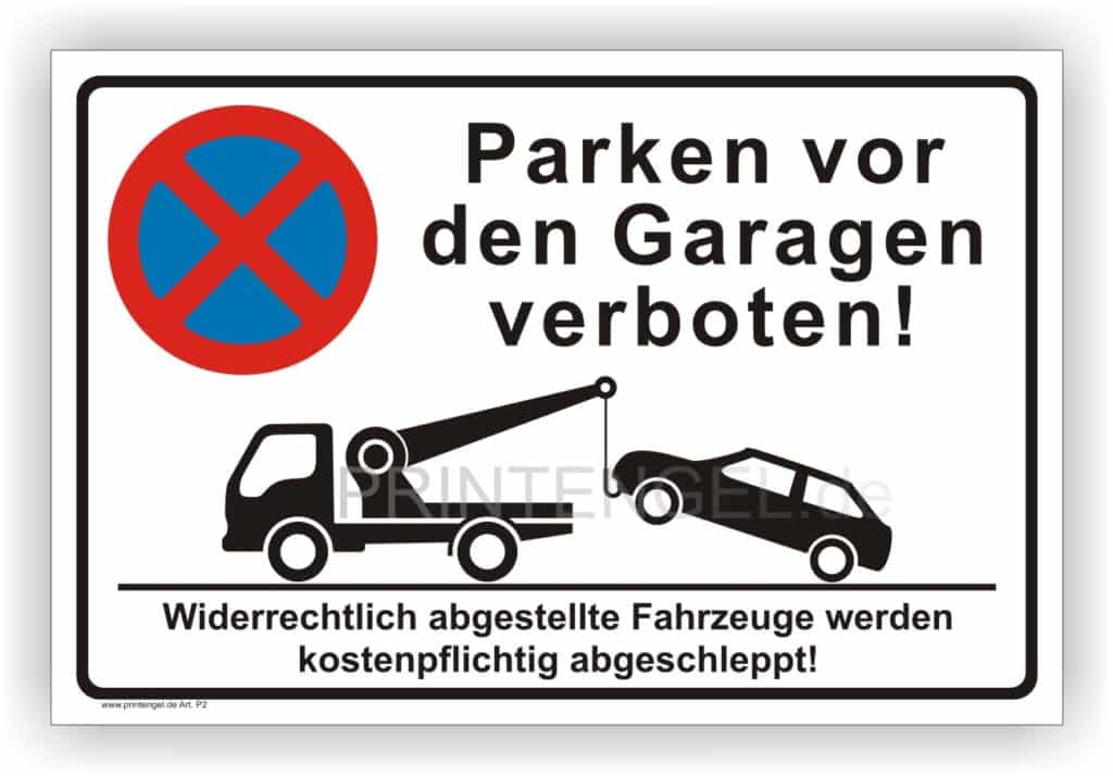 Darf Ich Vor Meiner Garage Parken www.printengel.de