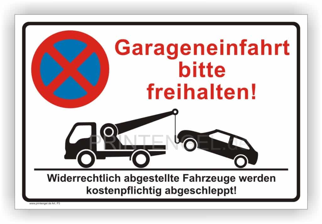 Privatparkplatz, Parken Verboten, Ein- O. Ausfahrt Freihalten, Schild/Aufkleber - Foto 8