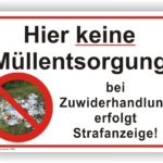 Hier keine Müllentsorgung Schild