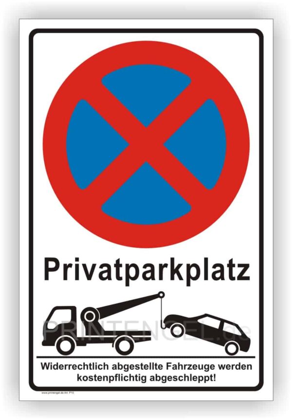 Schild-privatparkplatz