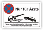 Schild Parkverbot Nur für Ärzte Schild