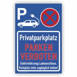 Parkplatz-Schild-Elektrofahrzeug-Ladeanschluss