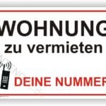 Wohnung zu vermieten Wunschaufdruck