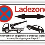 Ladezone Schild Parkverbot Schild
