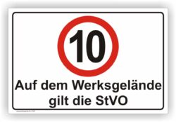 Auf dem Werksgelände gilt die StVO