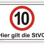 Hier gilt die StVo Schild 10 km/h